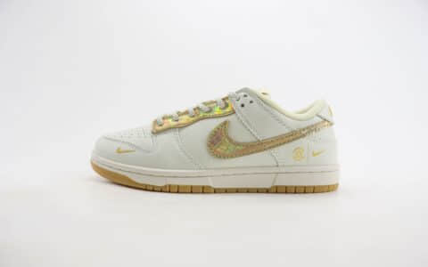 耐克CLOT x Nike SB Dunk Low纯原版本陈冠希联名SB Dunk米白金板鞋 莆田耐克货源 货号：JH8310-948