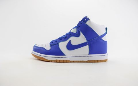 耐克Nike SB Dunk High纯原版本高帮SB Dunk白蓝板鞋 莆田耐克货源 货号：FV6612-001