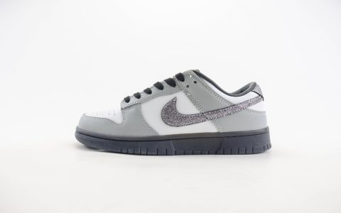 耐克Nike SB Dunk Low纯原版本低帮DUNK灰白闪阴勾配色板鞋 莆田DUNK工厂 货号：HQ3462-191