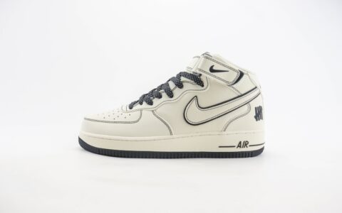 耐克Nike Air Force 1 Mid纯原版本空军一号中帮AF1黑白缝线板鞋 莆田耐克代理 货号：GB5969-001