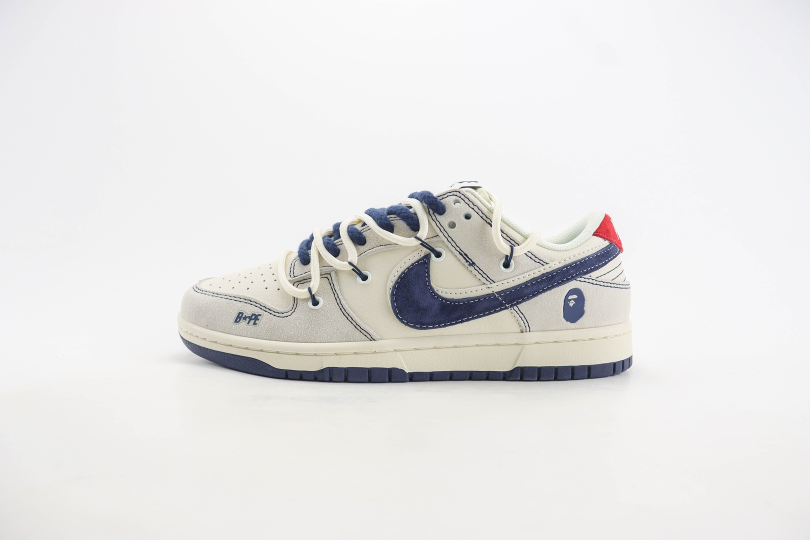 耐克Nike SB Dunk Low x bape纯原版本猿人头联名款DUNK绑带板鞋 莆田DUNK工厂 货号：SJ2068-298