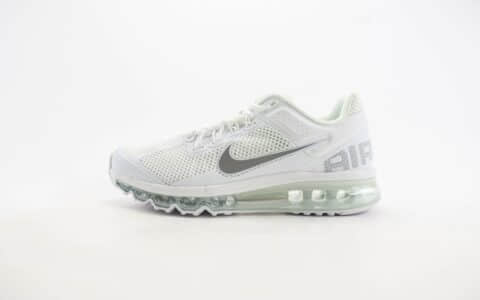 耐克Nike Air Max 2013纯原版本白灰色全掌气垫跑鞋 莆田耐克货源 货号：HF4884-100