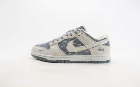 耐克Stussy x Nike SB Dunk Low纯原版本斯图西联名SB Dunk米灰色滑板板鞋 莆田耐克批发 货号：XX2025-578