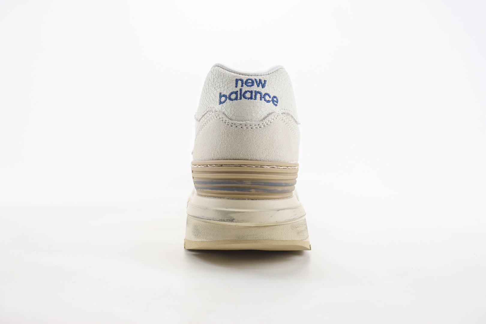 新百伦New Balance 574纯原版本NB574白灰色做旧脏脏鞋 莆田复刻鞋货源 货号：U574LGRS