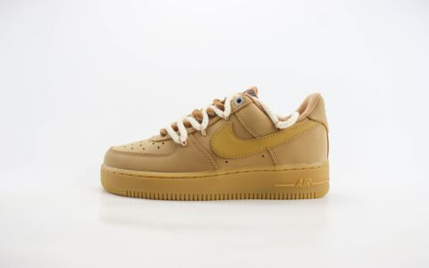 耐克Nike Air Force 1纯原版本空军一号AF1小麦色绑带低帮板鞋 莆田天花板AF1 货号：CJ9197-102