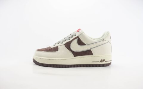 耐克Nike Air Force 1纯原版本空军一号AF1白棕色板鞋 莆田耐克货源 货号：DU0820-216